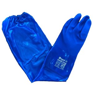 Перчатки МБС, интерлок с полным покрытием ПВХ, синие, Sandy Long