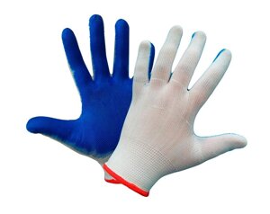 Перчатки нейлоновые с нитриловым покрытием ЭКОНОМ синие, 8 размер 12/960