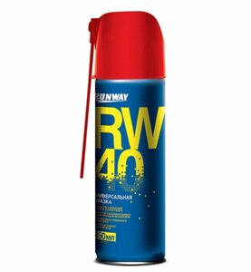 Смазка универсальная RW-40 (аналог WD-40) 450мл аэрозоль с распылителем, RUNWAY