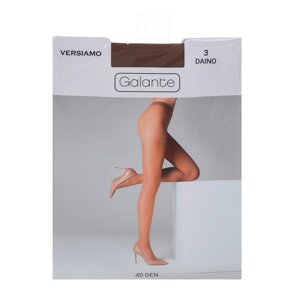 GALANTE Versiamo Колготки 40 DEN с шортиками, 85% полиамид, 15% эластан, размер 3, цвет загара