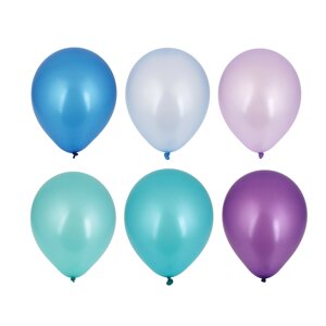 FNtastic Набор шаров цвет металлик, 10 шт, 12" 6 цветов (гол., синий, фиол., сирен., тиффани, морской)