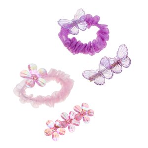ЮНИLOOK Детские аксессуары для волос: резинка и заколка, d6см, 5,5/6 см, металл, ПЭ, пластик, 2 диз.