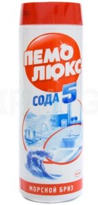 Средство чистящее 480г. ПЕМОЛЮКС Сода-5, "Морской", порошок /16