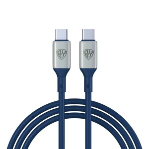 BY Кабель для зарядки Space Cable Pro Type-C - Type-C, 1м, 5А, Быстрая зарядка, штекер металл, синий