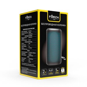 FORZA Колонка беспроводная LightBox, 3 Вт, 500мАч, USB, BT5.3, ВШГ 18x10x10см, черный