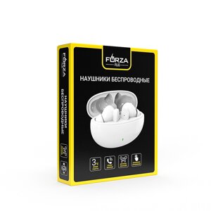 FORZA Наушники беспроводные TWS StereoPods, 30/200 mAh, BT:5.3, белый