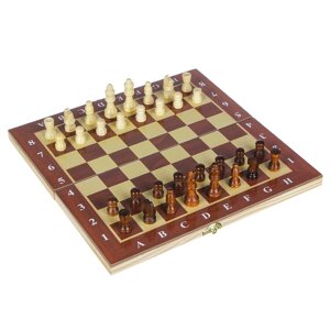 LDGames Набор игр 3 в 1 (шашки, шахматы, нарды) дерево, 29x29см, арт. 2115