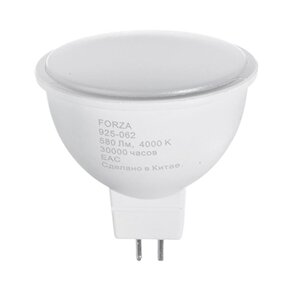 FORZA Лампа светодиодная MR16, GU5.3, 8W, 580lm, 4000К