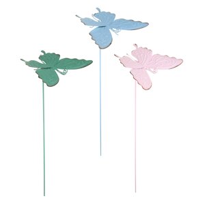INBLOOM Фигурка на стержне Бабочка 14х60см, металл