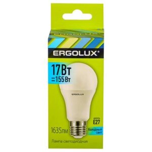 Ergolux LED-A60-17W-E27-4K (Эл. лампа светодиодная ЛОН 17Вт E27 4500K 180-240В), 13180