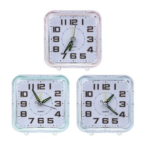 LADECOR CHRONO Будильник с подсветкой, 1*АА, 8,5х8,5х4,5 пластик, 3 цвета