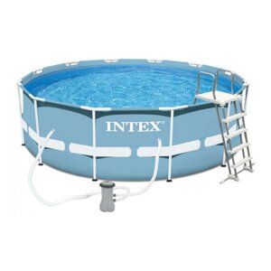 INTEX Бассейн каркасный призматический (фильтр-насос, лестница), 3,66м x 99см, 26716NP