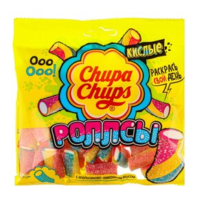 Мармелад Chupa Chups кислые Роллсы\Фэнсы, 150 г