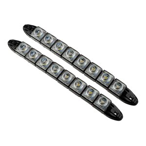 NG Дневные ходовые огни, LED 8шт, гибкий пласт. корп., 220мм, 12V, белый, 2шт.