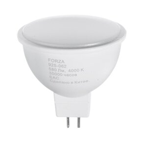 FORZA Лампа светодиодная MR16 GU5.3 8 Вт, 580 Лм, 4000 К, 175-265 В, Ra>80, IRF