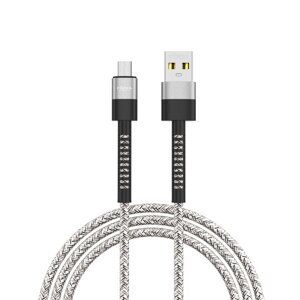 FORZA Кабель для зарядки Вертикаль microUSB, 1м, Быстрая зарядка 2.4А, 12W, тканевый , серый