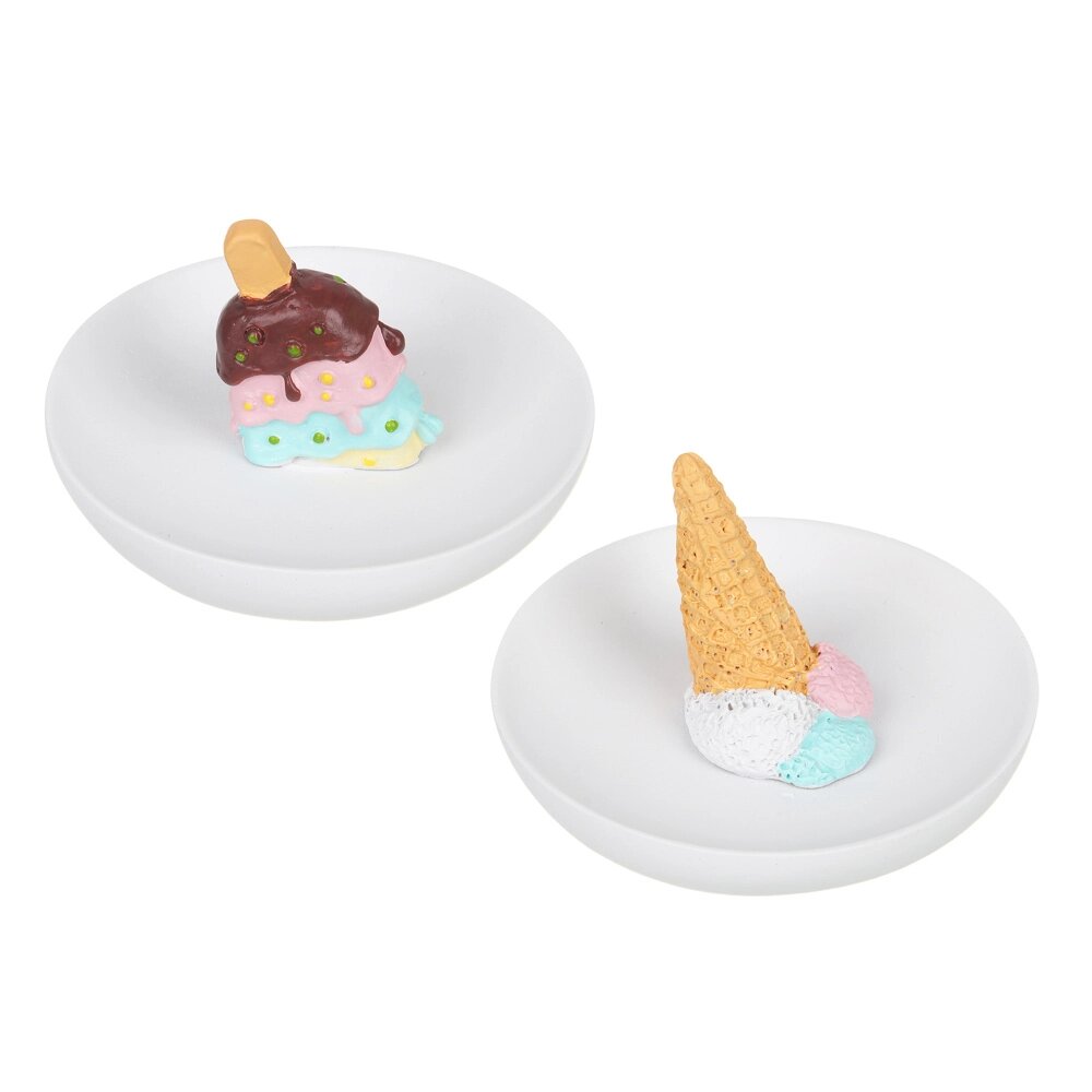 Подставка для колец с фигуркой мороженого, 7х7х5см, полистоун, 2 вида от компании ООО "Барс" - фото 1