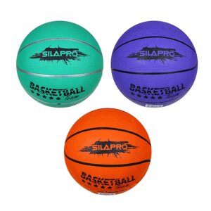 SILAPRO Мяч баскетбольный цветной 7 р-р, 24см, резина, 550г (10%