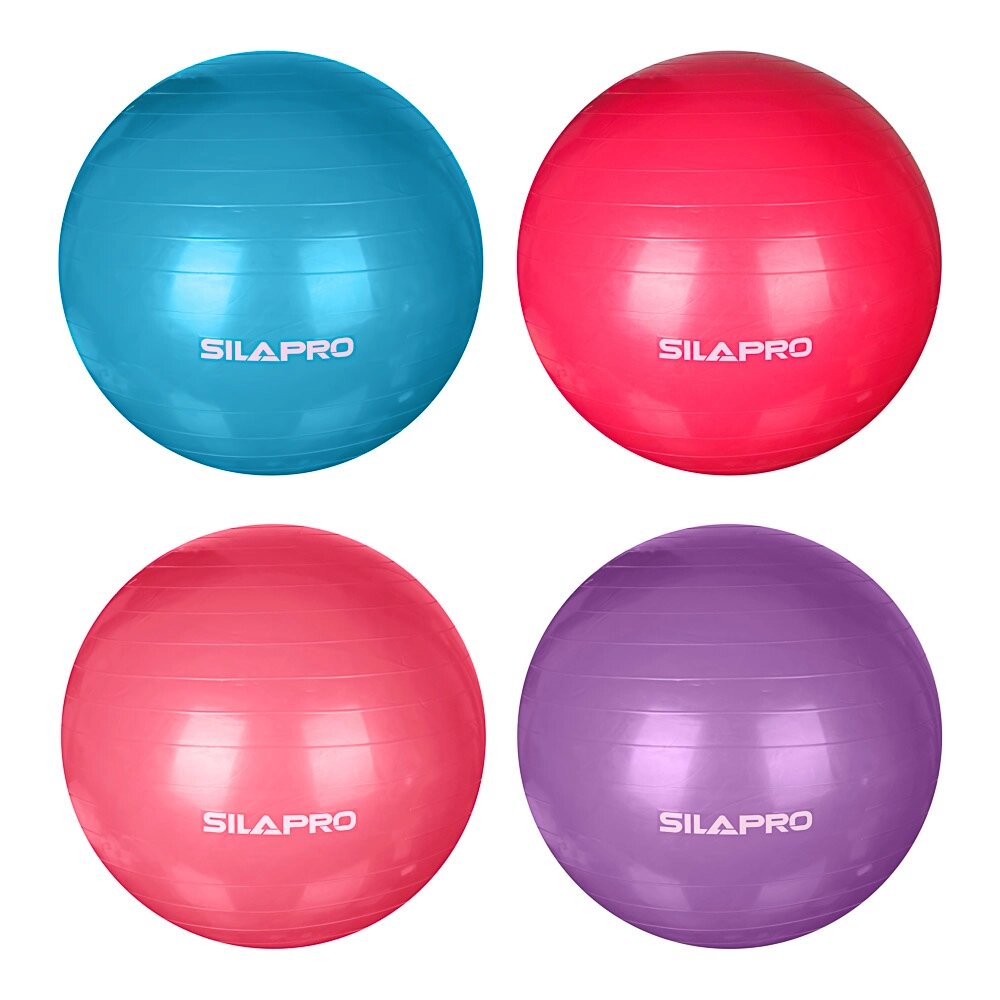 SILAPRO Мяч для фитнеса гимнастический, ПВХ, d 75см, 900г, 4 цвета от компании ООО "Барс" - фото 1