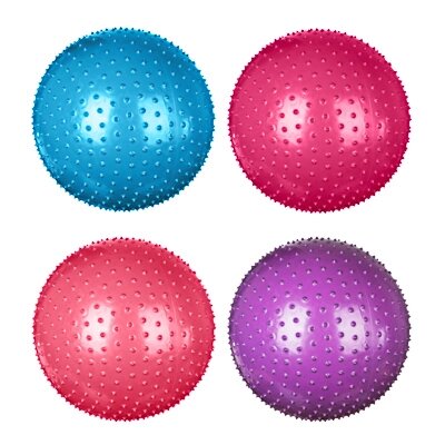 SILAPRO Мяч для фитнеса массажный, ПВХ, d 75см, 1000г, 4 цвета от компании ООО "Барс" - фото 1