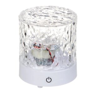 Светильник LED, 9х9х10 см, с живым светом, USB, полистирол, 3 цвета (белый, теплый, белый теплый)
