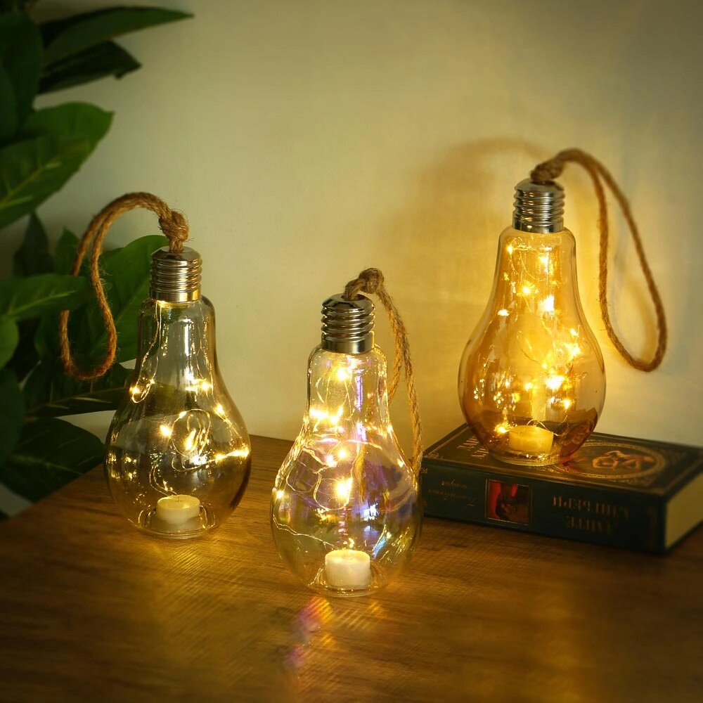 Светильник LED в стиле лофт, 10х10х20 см, стекло, 3 цвета от компании ООО "Барс" - фото 1