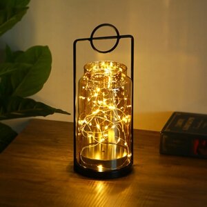 Светильник LED в стиле лофт, металл, стекло, 11,5х11х29 см