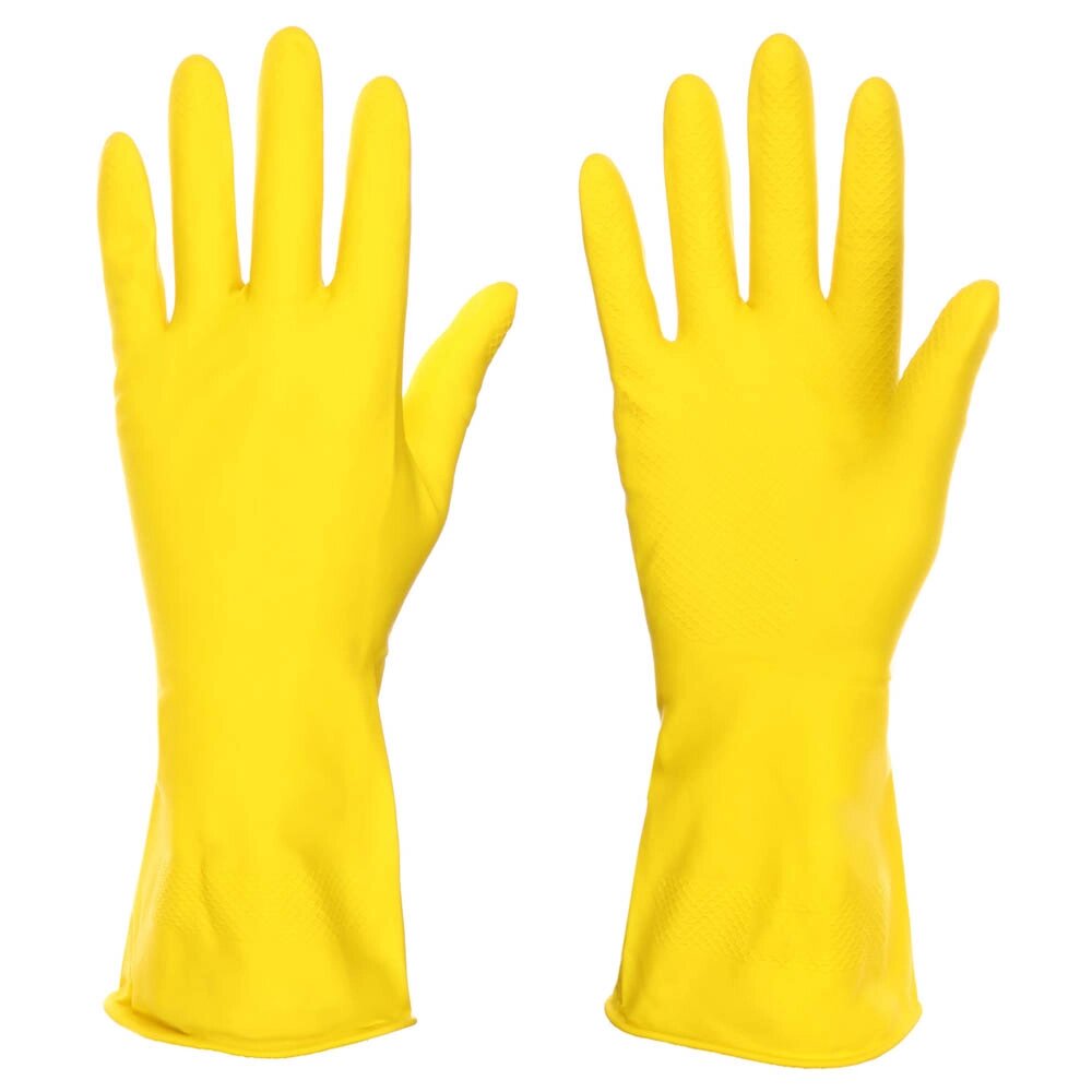 VETTA Перчатки резиновые желтые L от компании ООО "Барс" - фото 1