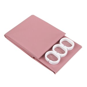 VETTA Шторка для ванной, ПЕВА, 180x180см, с магнитами, пудрово-розовая