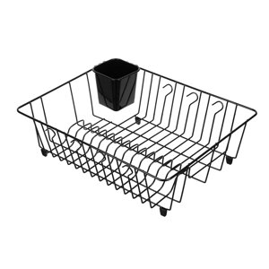 VETTA Сушилка для посуды, 44,5х35х14см, сталь, пластик, черный цвет
