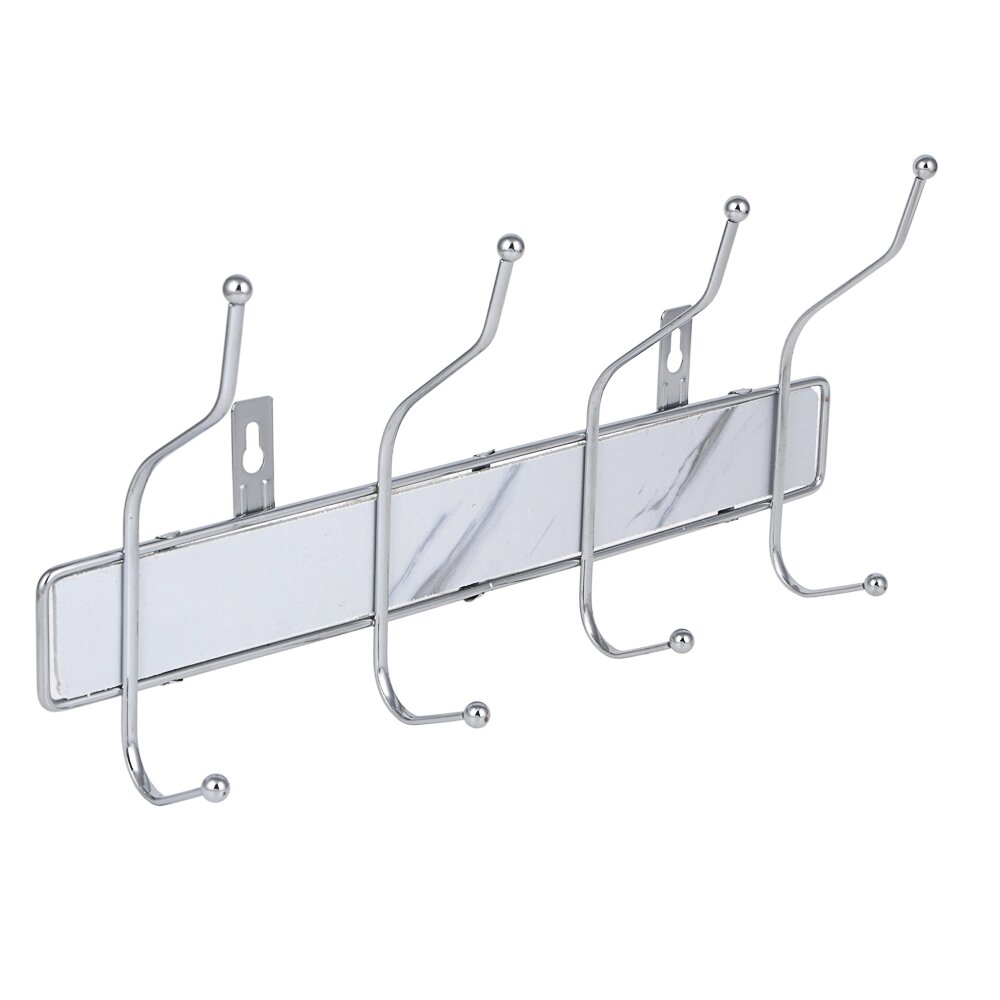 VETTA Вешалка настенная, 4 крючка, дизайн "Мрамор", цвет хром от компании ООО "Барс" - фото 1