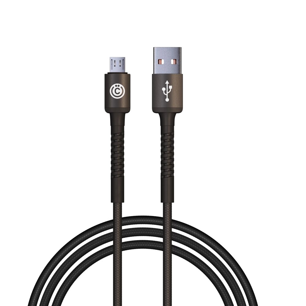 ВСЁГАЗИН Кабель для зарядки XXL Micro USB, 2 м, Быстрая зарядка QC3.0, черный от компании ООО "Барс" - фото 1