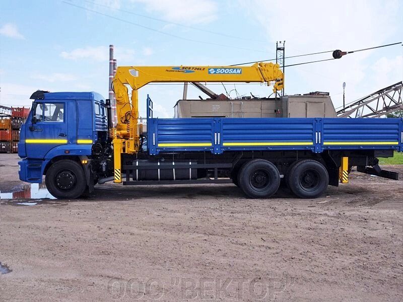 Камаз 65117 с кму soosan 736 - наличие