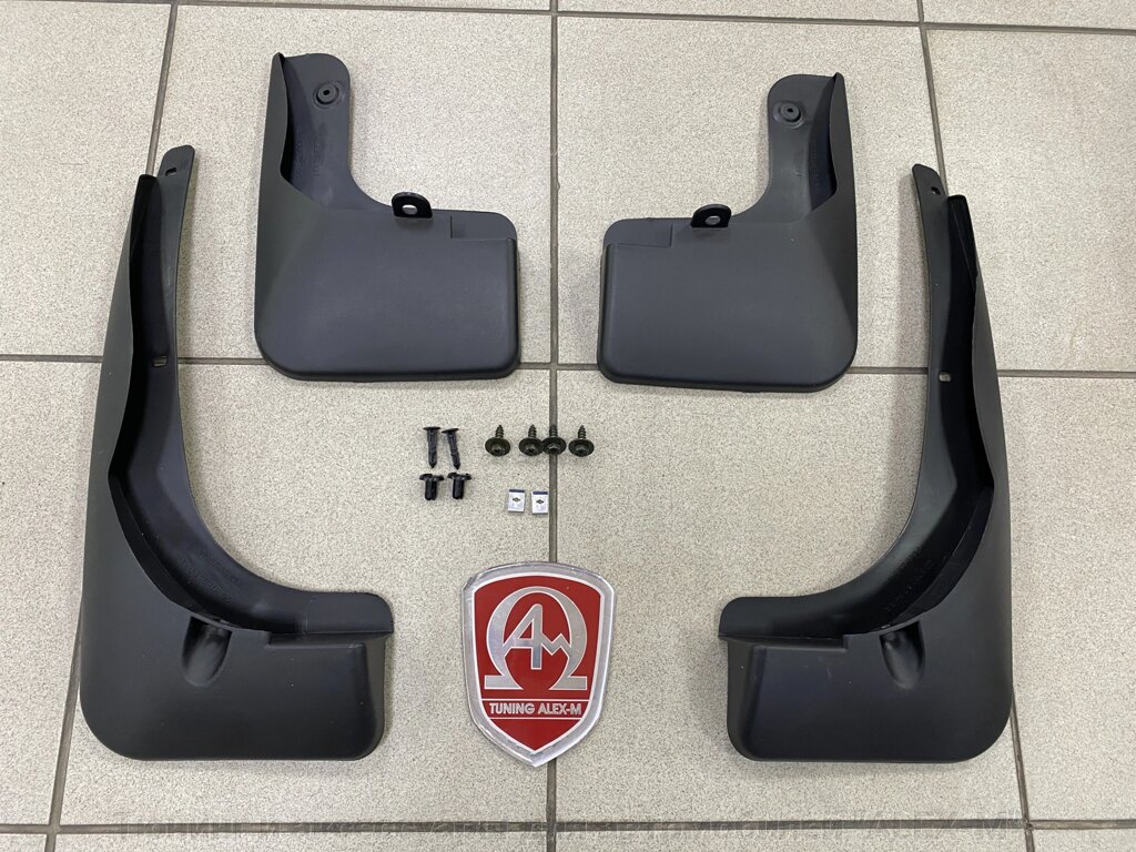 Брызговики передние + брызговики задние пластик (Китай) для Toyota Rav-4 2013-2015 от компании Тюнинг и аксессуары для автомобилей "ALEX-M" - фото 1