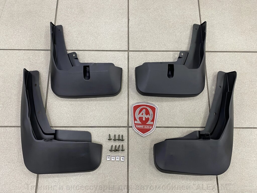 Брызговики передние + брызговики задние пластиковые (Китай) для Audi Q8 2018-2022 (обычная комплектация) от компании Тюнинг и аксессуары для автомобилей "ALEX-M" - фото 1