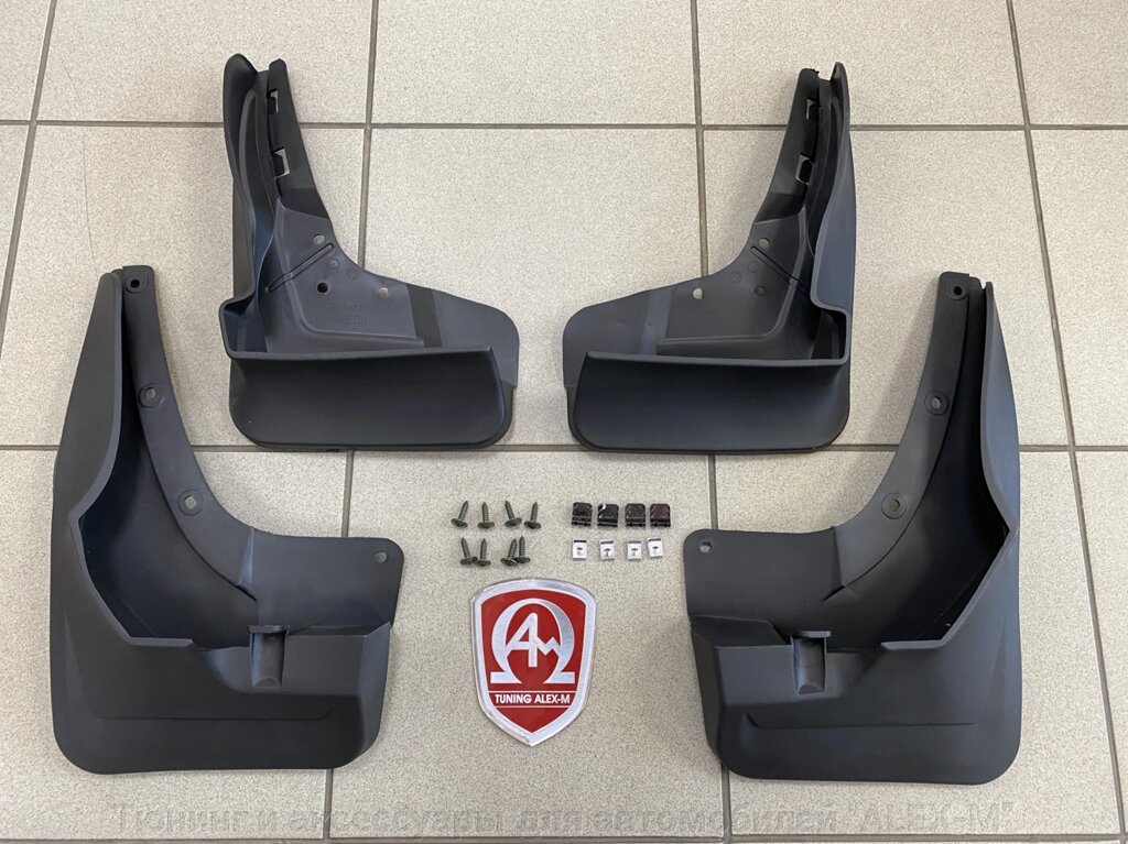 Брызговики передние под пороги + задние пластик (Китай) для Mercedes GLE 166 2015-2018 от компании Тюнинг и аксессуары для автомобилей "ALEX-M" - фото 1