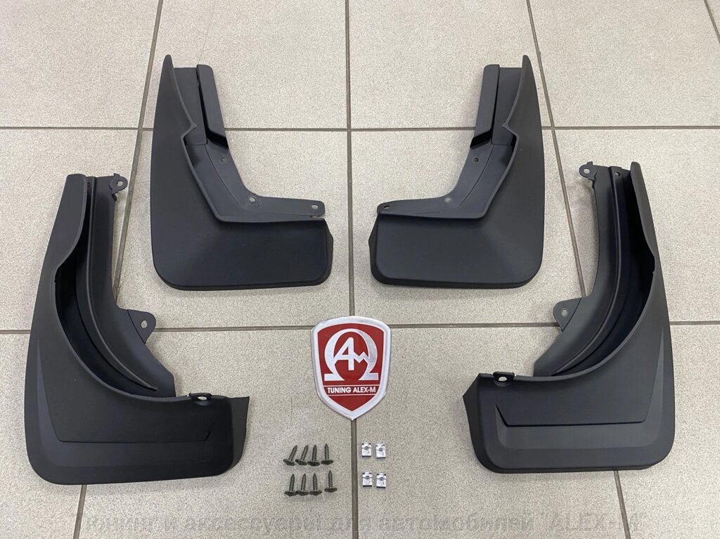 Брызговики передние + задние пластиковые (Китай) для Mercedes GLS X167 2019- (под пороги и расширители арок AMG) от компании Тюнинг и аксессуары для автомобилей "ALEX-M" - фото 1