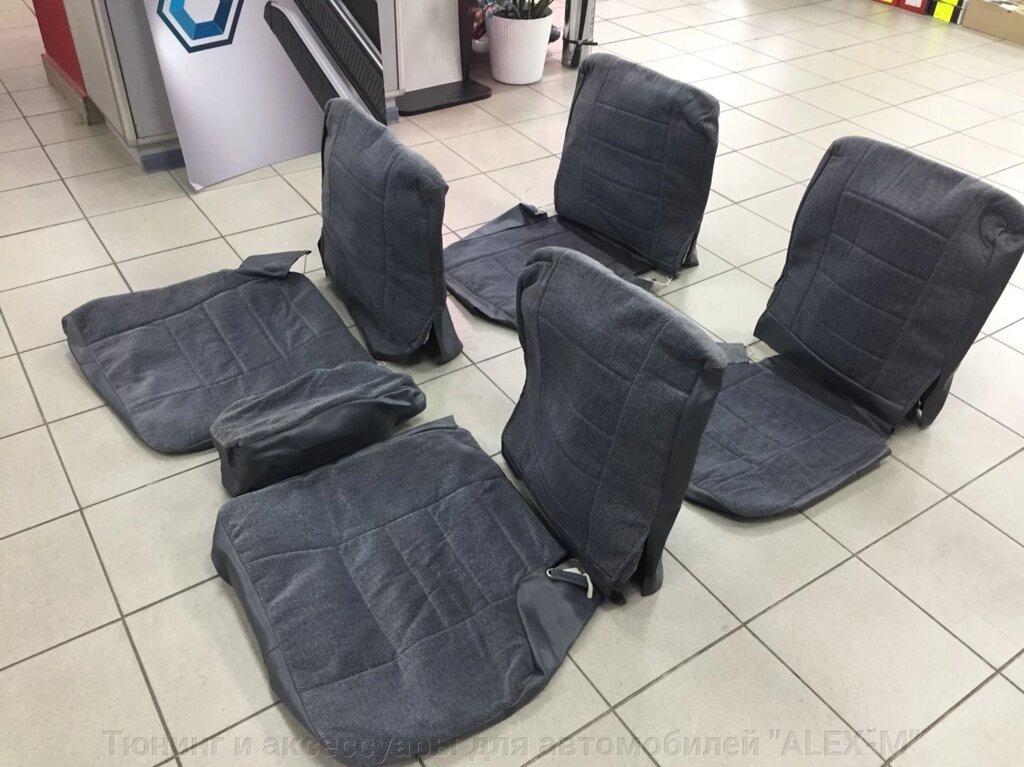 Чехлы тканевые на сидения салона для Mitsubishi Pajero 3 от компании Тюнинг и аксессуары для автомобилей "ALEX-M" - фото 1