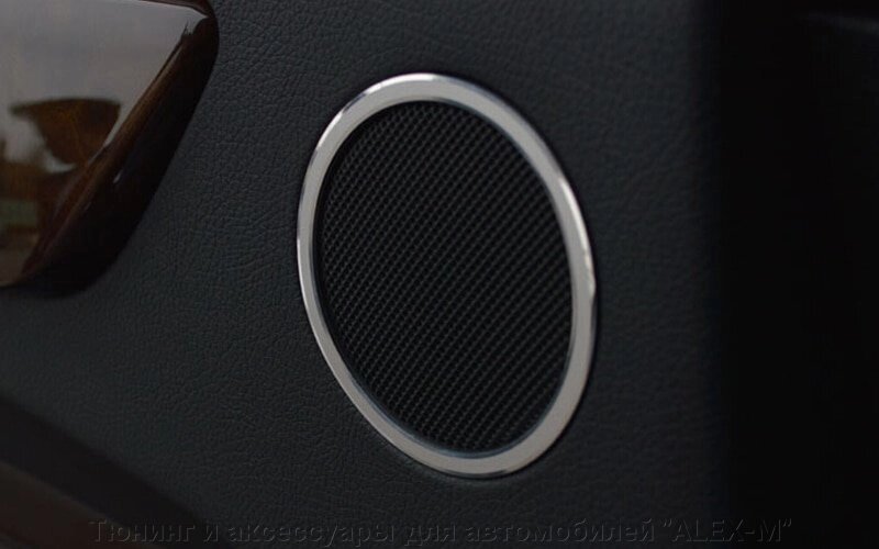 Декоративная окантовка динамиков задних дверей алюминий для Mercedes GL166 от компании Тюнинг и аксессуары для автомобилей "ALEX-M" - фото 1