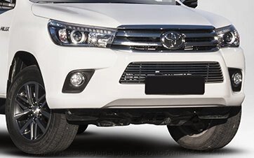 Декоративные элементы воздухозаборника переднего бампера d 10 мм хром заглушки для Toyota HiLux 2015- от компании Тюнинг и аксессуары для автомобилей "ALEX-M" - фото 1