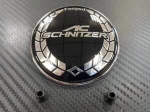 Эмблема на капот / багажник 82 мм AcSсhnitzer чёрная для BMW