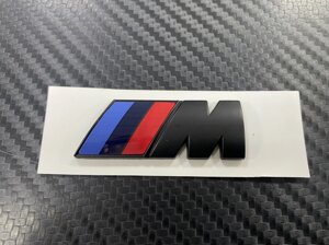 Эмблема на крыло M-power 55 мм чёрная матовая для BMW