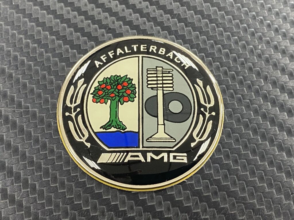 Эмблема в руль AMG Affalterbach дерево цветное 51 мм для Mercedes Benz от компании Тюнинг и аксессуары для автомобилей "ALEX-M" - фото 1