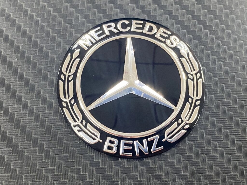 Эмблема в руль Mercedes чёрная 51 мм для Mercedes Benz от компании Тюнинг и аксессуары для автомобилей "ALEX-M" - фото 1