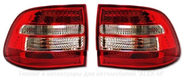 Фонари задние светодиодные красные + хрустальные для Porsche Cayenne 955 2002-2007 от компании Тюнинг и аксессуары для автомобилей "ALEX-M" - фото 1