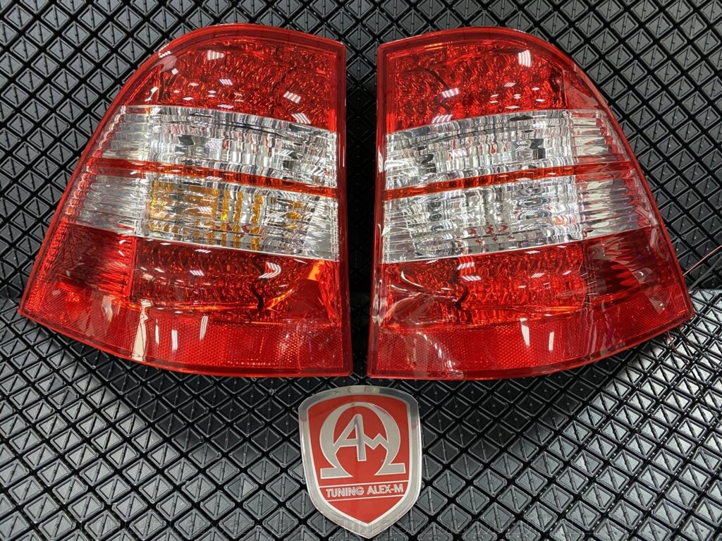 Фонари задние светодиодные красные + хрустальные Eagle Eyes для Mercedes ML163 от компании Тюнинг и аксессуары для автомобилей "ALEX-M" - фото 1