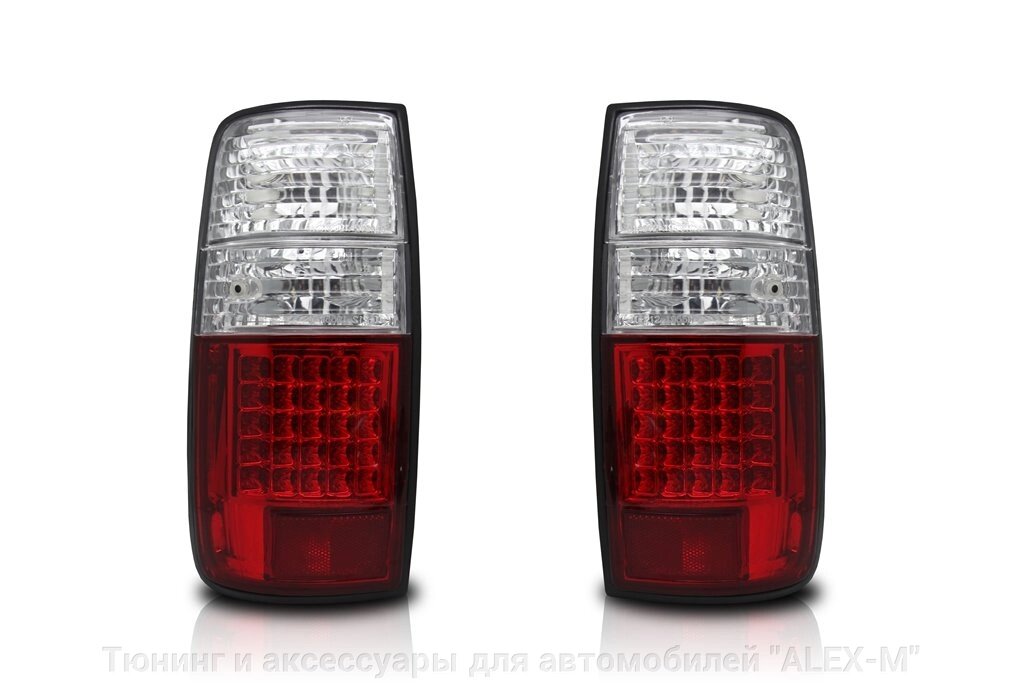 Фонари задние светодиодные красные + хрустальные (комплект) для Toyota Land Cruiser 80 от компании Тюнинг и аксессуары для автомобилей "ALEX-M" - фото 1