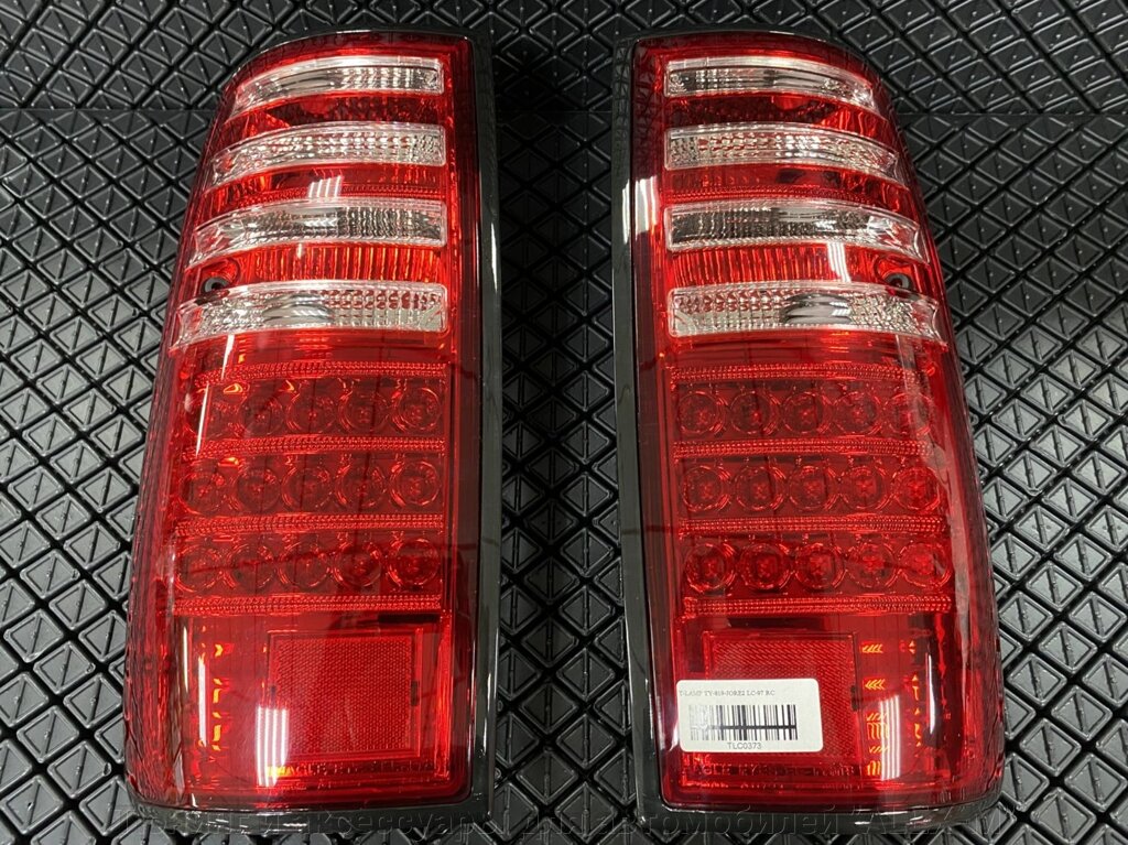 Фонари задние светодиодные красные + хрустальные полоски для Toyota Land Cruiser 80 от компании Тюнинг и аксессуары для автомобилей "ALEX-M" - фото 1