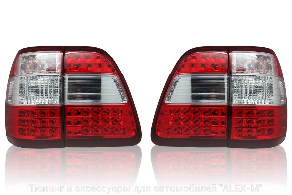 Фонари задние светодиодные красные + хрустальные в стиле 2006г (комплект) для Toyota Land Cruiser 100 от компании Тюнинг и аксессуары для автомобилей "ALEX-M" - фото 1
