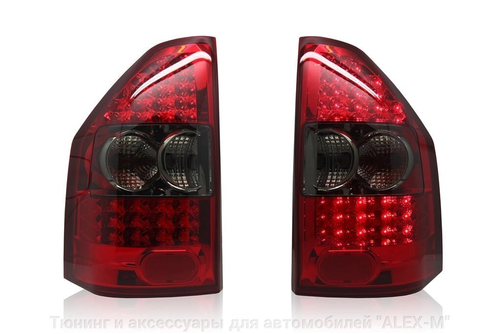 Фонари задние светодиодные красные + тонированные для Mitsubishi Pajero 4 (3 дверная модель)) от компании Тюнинг и аксессуары для автомобилей "ALEX-M" - фото 1